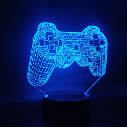 GamePad 3D Nachtlicht Kreative Tischlampe USB Stromversorgung 5V - Hobbyfy