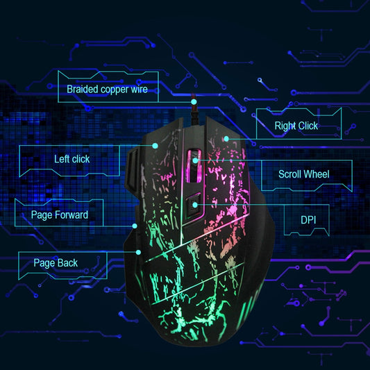 NebulaTech Transparente Gaming Maus Mit Leuchtender Akzentfunktion - Hobbyfy