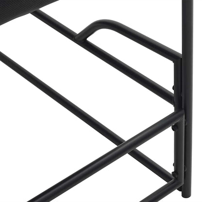 Garden Lounger Anthracite Ergonomische Textilene Liege - Hobbyfy