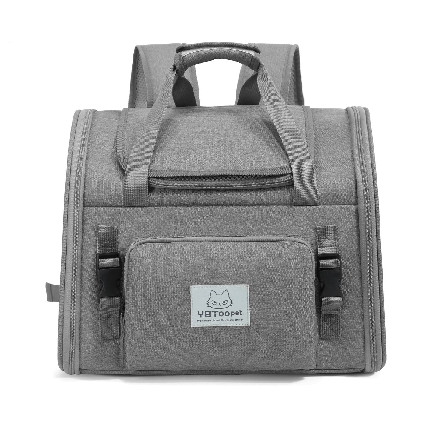 PawKraft Katzentragetasche Pro Erweiterbar Belüftet Großkapazität