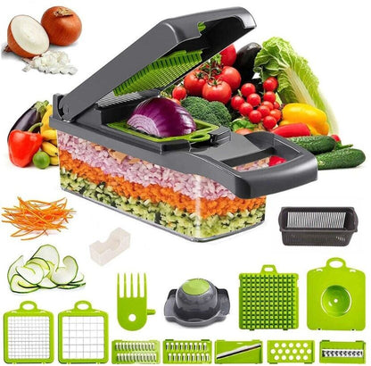 16-in-1 Gemüseschneider Mit Würfeln Julienne Und Spiralschneider - Hobbyfy