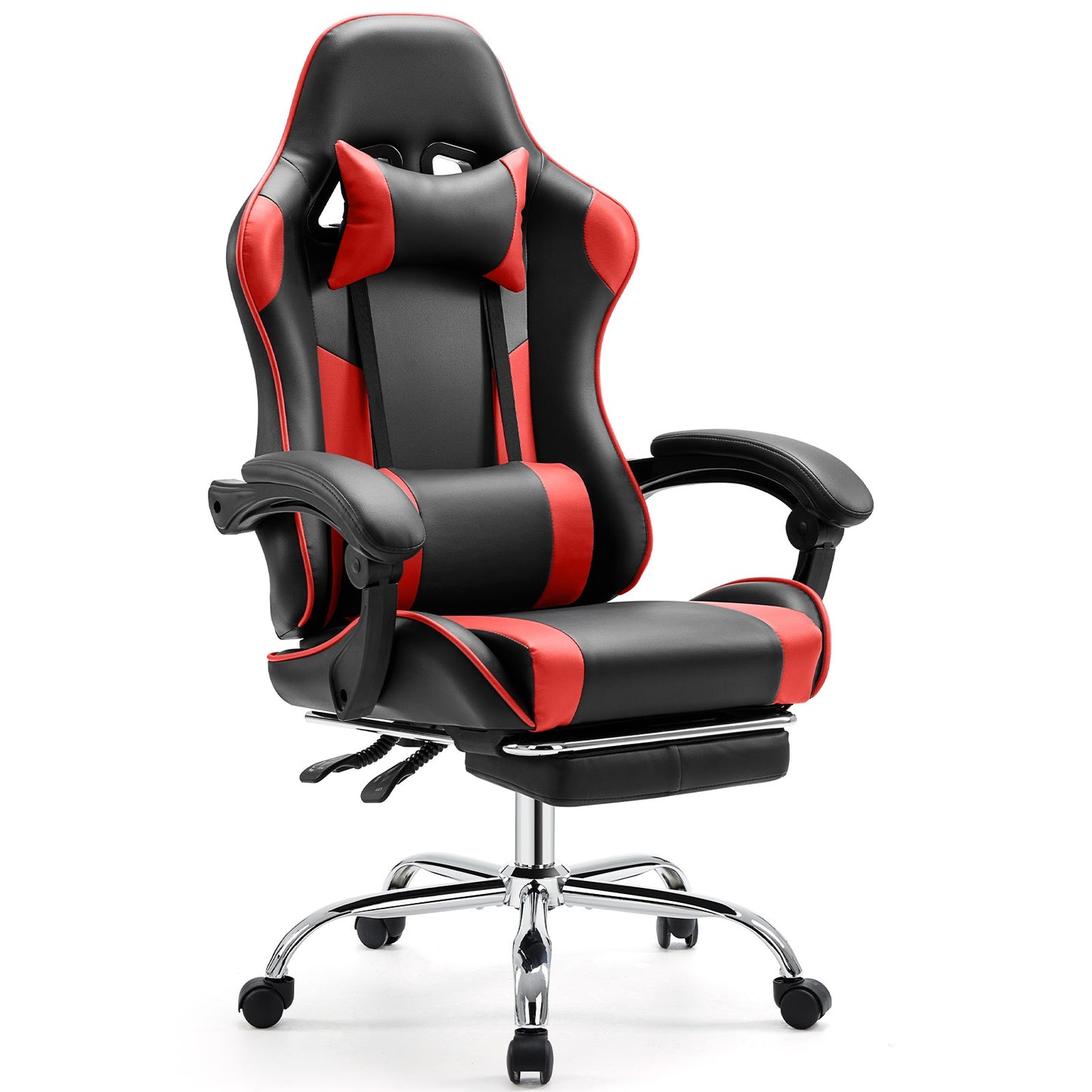 Gaming-Stuhl Mit Fußstütze Und Lendenstütze - Hobbyfy