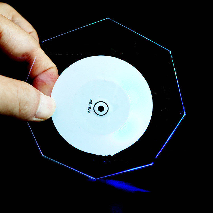 Aurelia Kristall Acryl LED Untersetzer 10 cm Blinkendes Design - Hobbyfy