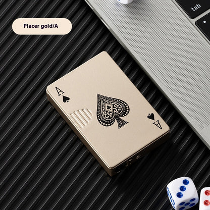 Poker Karten Metall Feuerzeug Mit Schlüsselanhänger Winddicht - Hobbyfy