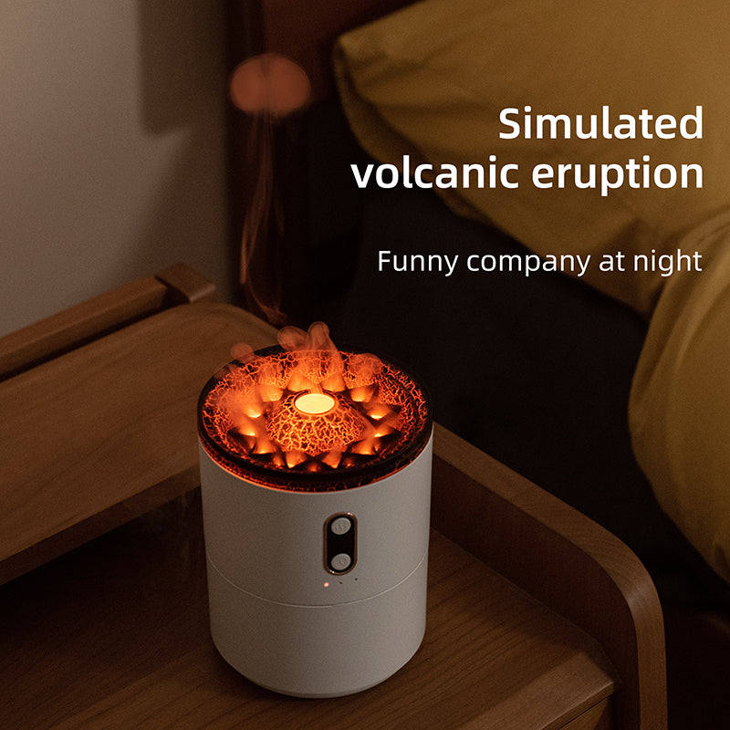 Volcanic Flame Aroma Diffuser USB Tragbar Jellyfish Nachtlicht Duft