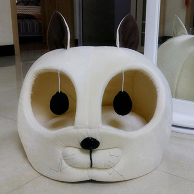Haustierbett Kuschelplüsch Warmes Innenfutter Ideal Für Katzen Und Kleine Hunde - Hobbyfy