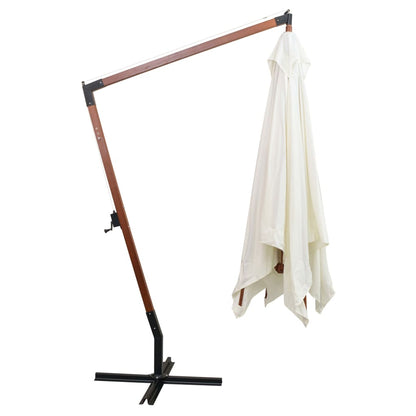 Cantilever Sonnenschirm Holzstange 3x3m Wasserdicht Dach 300x300 - Hobbyfy
