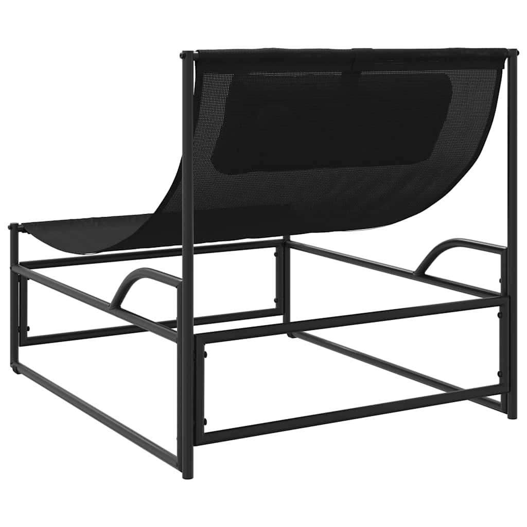 Garden Lounger Anthracite Ergonomische Textilene Liege - Hobbyfy