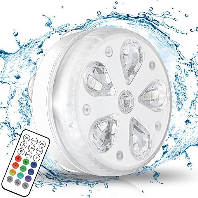AquaLux RGB LED Unterwasser Licht Mit Fernbedienung Saugnapf Magnet - Hobbyfy