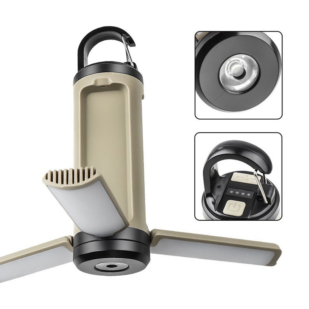 Faltbare LED Campinglampe Mit COB Licht Und USB-C - Hobbyfy