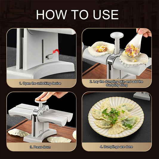 DumplingPro Doppelkopf Dumpling Maker Handbetriebenes Modell - Hobbyfy