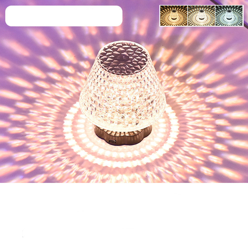 Diamond Kristall Tischlampe USB Berührungssensor Dimmbar