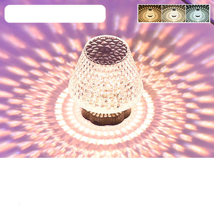 Diamond Kristall Tischlampe USB Berührungssensor Dimmbar