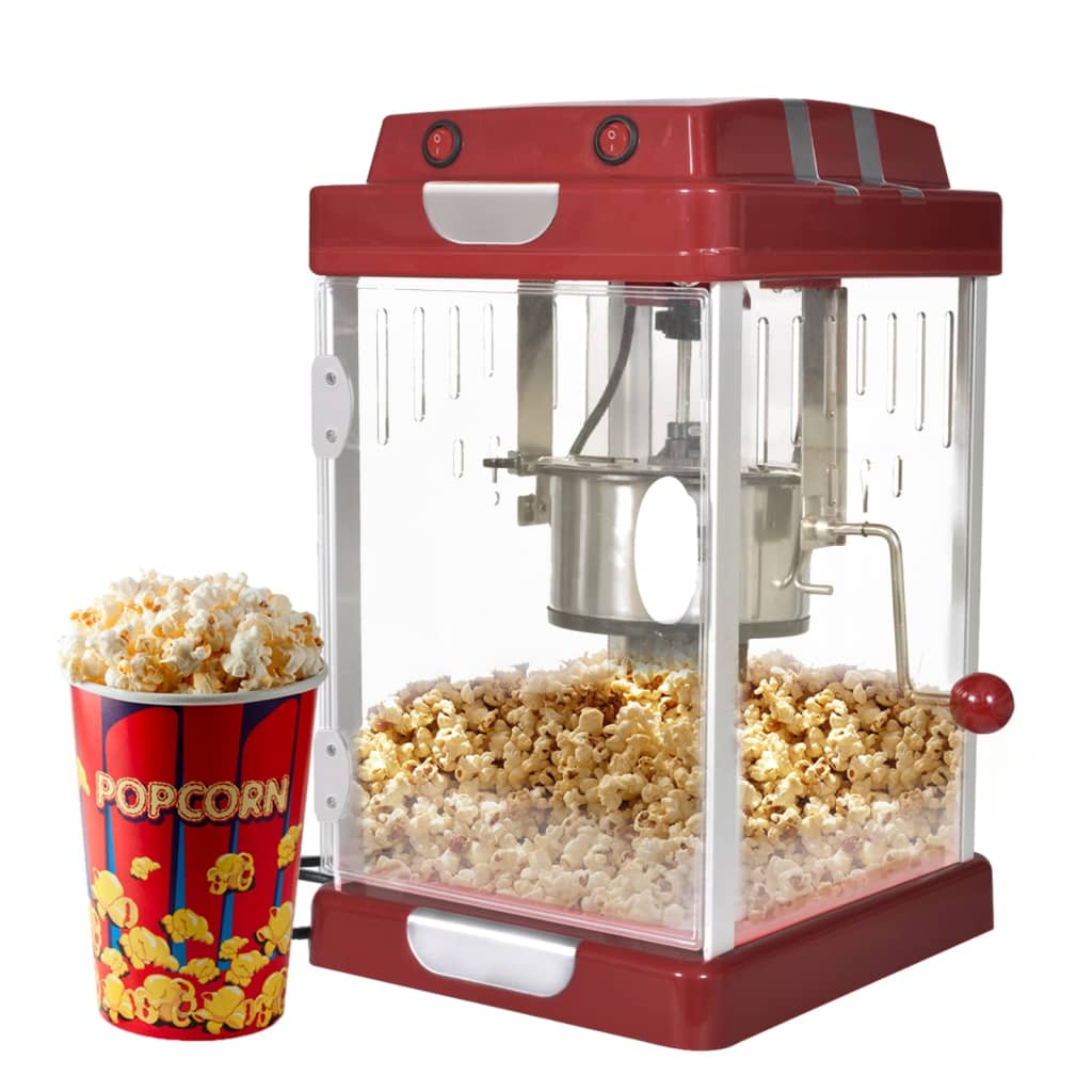 Popcornmaschine Cinema Style 2,5 Oz Mit Rührwerk Abnehmbarer Becherbehälter Bis Zu 10 Tassen - Hobbyfy