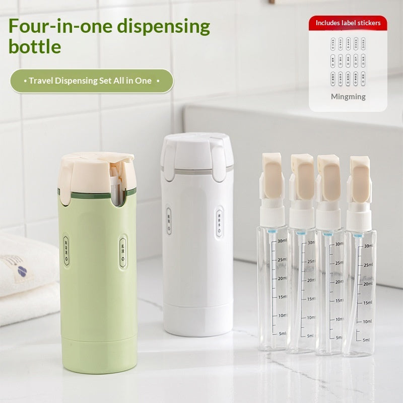 4 In 1 Reise Spender Auslaufsicher Mit Vier Flaschen Je 30 Milliliter - Hobbyfy