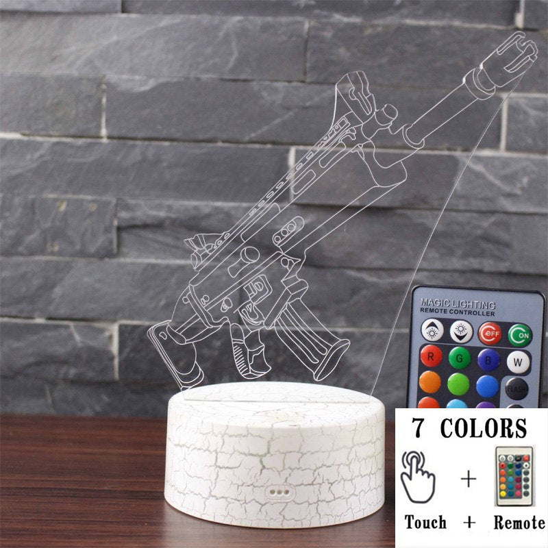 AcrylGlow 3D LED Nachtlicht Gaming Lampe Mit 7 Farben Stimmungslicht - Hobbyfy