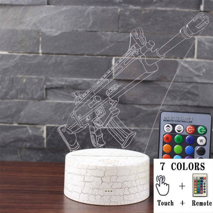 AcrylGlow 3D LED Nachtlicht Gaming Lampe Mit 7 Farben Stimmungslicht - Hobbyfy