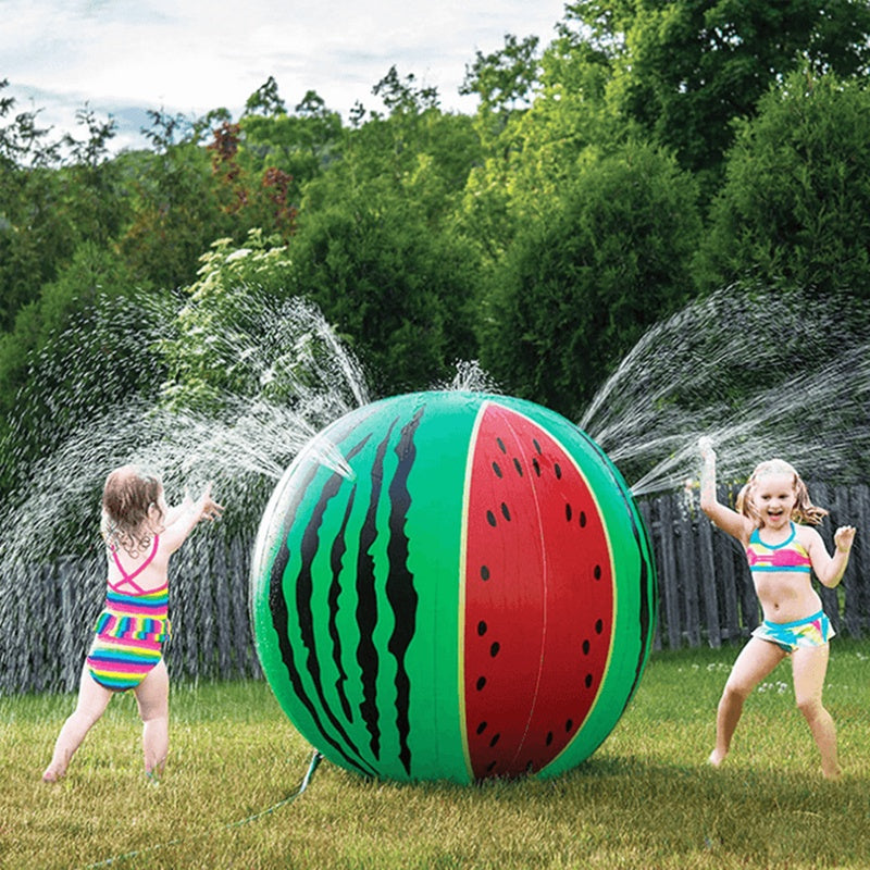 Aufblasbarer Wassersprühball Mit Melonen Design Für Kinder 60cm Wasserspielzeug Für Garten Und Pool - Hobbyfy