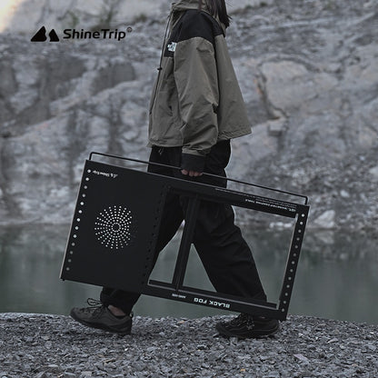 Fireback Outdoor Multifunktionstisch aus Kohlenstoffstahl - Hobbyfy