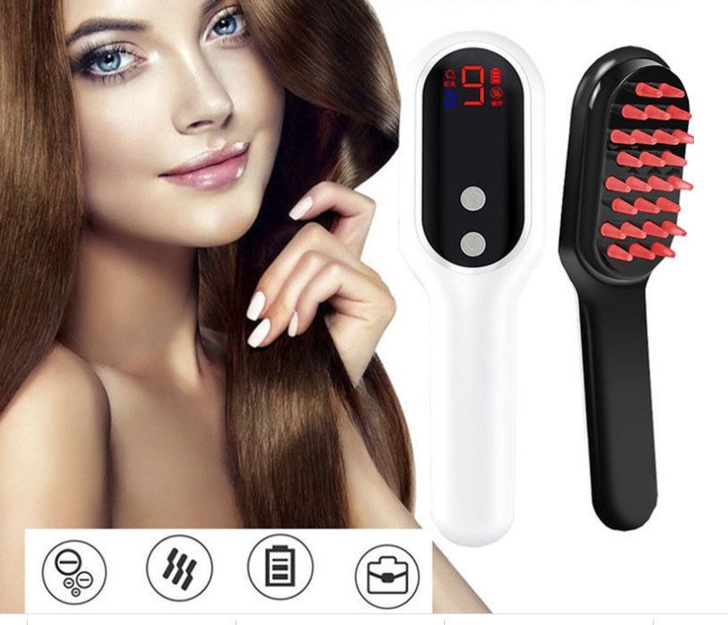 BrandX Elektrischer Kopfmassager Kamm Magnettherapie LED Haarwachstum - Hobbyfy
