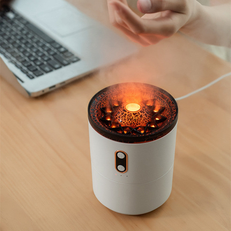 Volcanic Flame Aroma Diffuser USB Tragbar Jellyfish Nachtlicht Duft