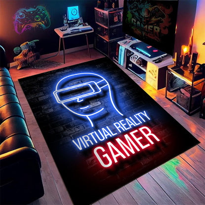 NeonLux Premium Polyesterfaser Gaming Teppich Quadrat Sternenhimmel - Hobbyfy