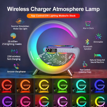 G Form Intelligente LED Lampe Bluetooth Kabelloses Laden Stimmungslicht - Hobbyfy