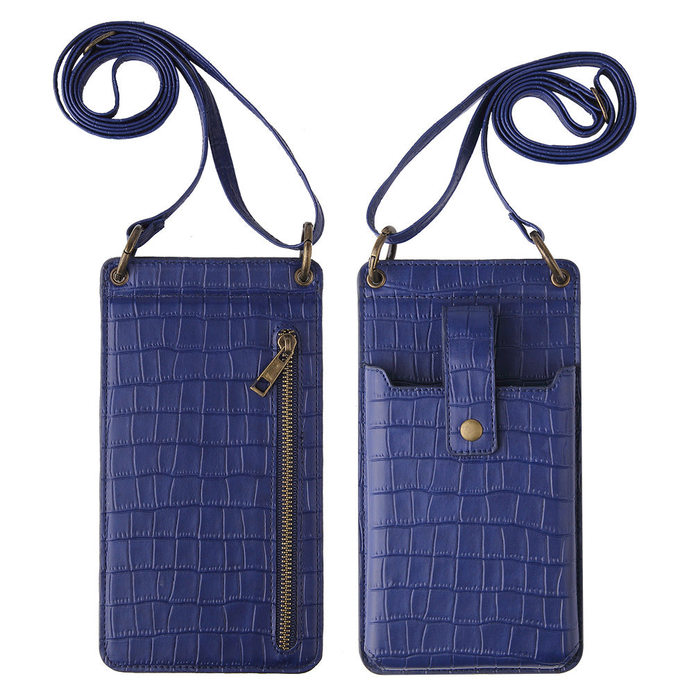 CrocoLuxe Crossbody Phone Wallet Mit Krokodilmuster Und Kartenfach Aus PU Leder Premium - Hobbyfy