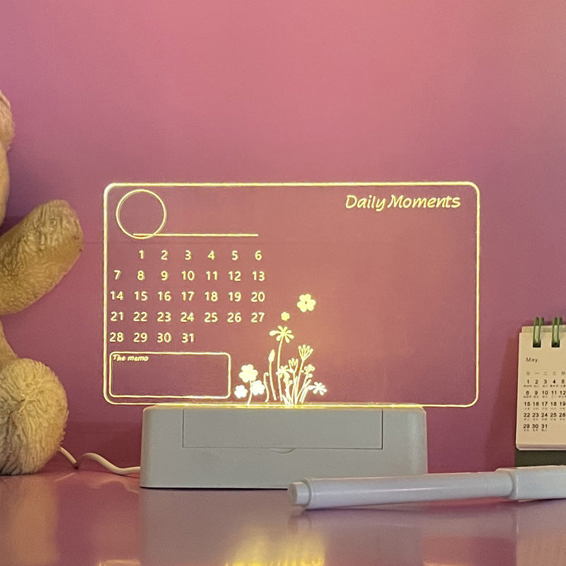 Schreibtafel Mit Nachtlicht Und Kalenderleuchttafel - Hobbyfy