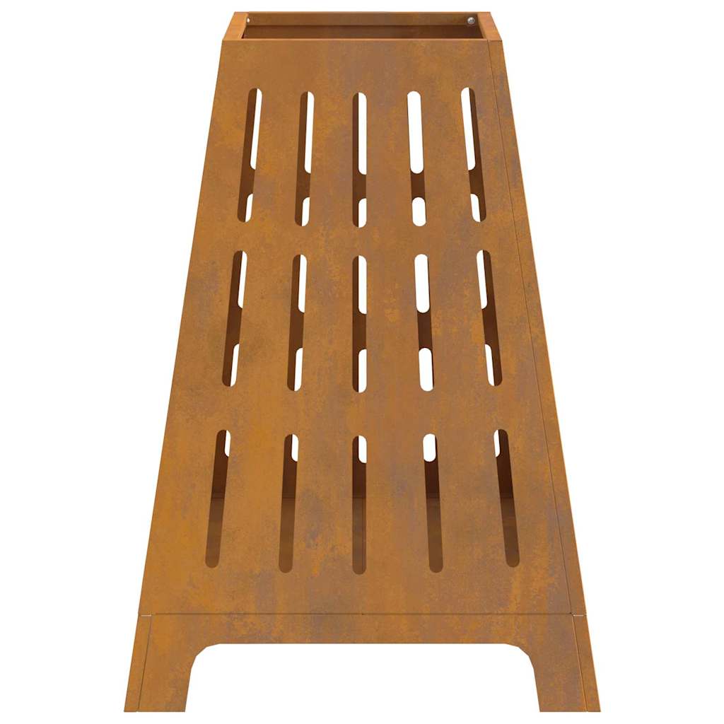 Wetterfeste Feuerstelle Aus Stahl Braun Zylinderform 50 x 50 x 70 cm - Hobbyfy