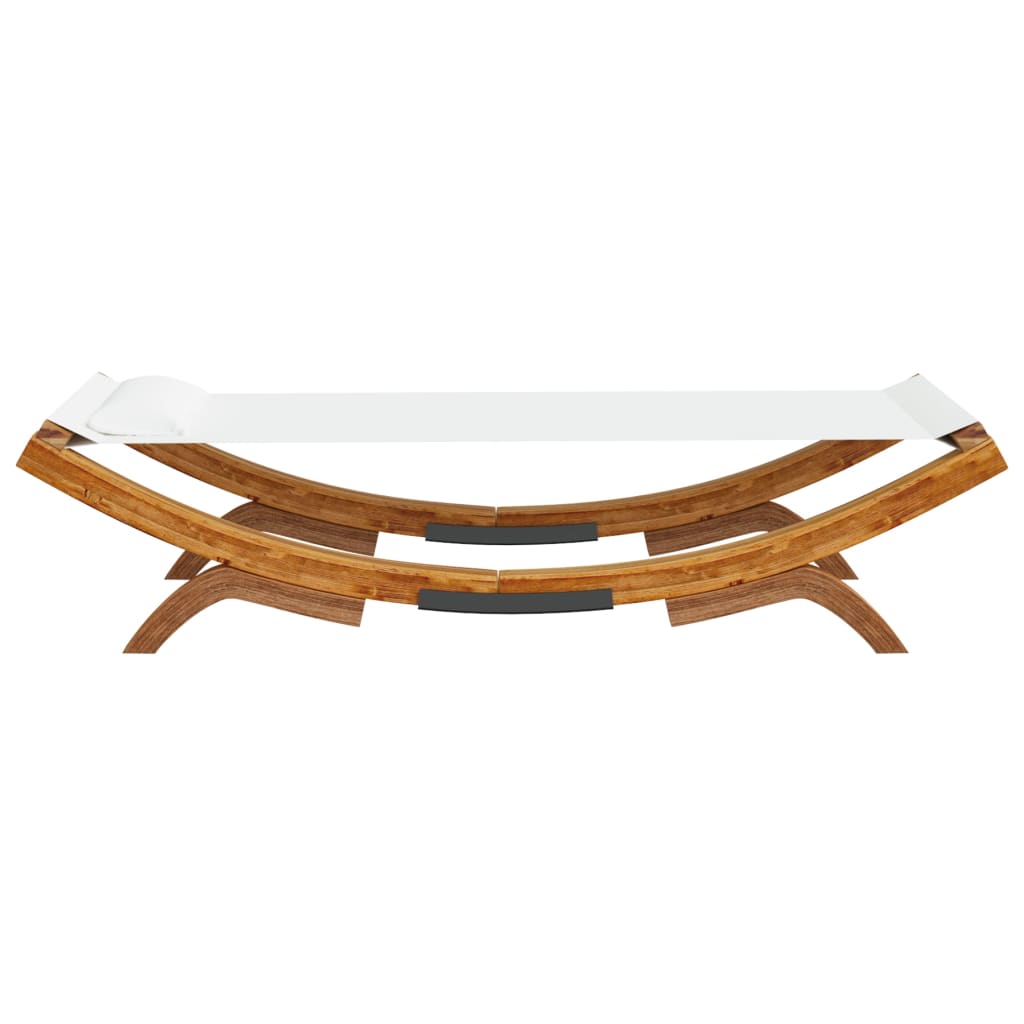 Sonnenliege 100x188 Cm Aus Massiv Bentwood Creme Eleganter Gartenkomfort - Hobbyfy