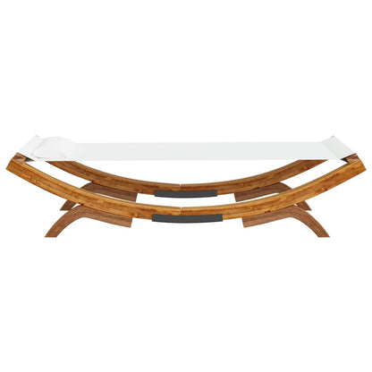 Sonnenliege 100x188 Cm Aus Massiv Bentwood Creme Eleganter Gartenkomfort - Hobbyfy