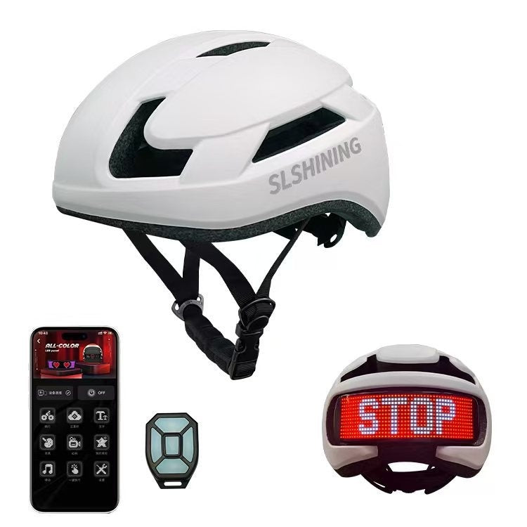 LED Display Helm Für Fahrradfahrer Sichtbarkeit & Sicherheit - Hobbyfy