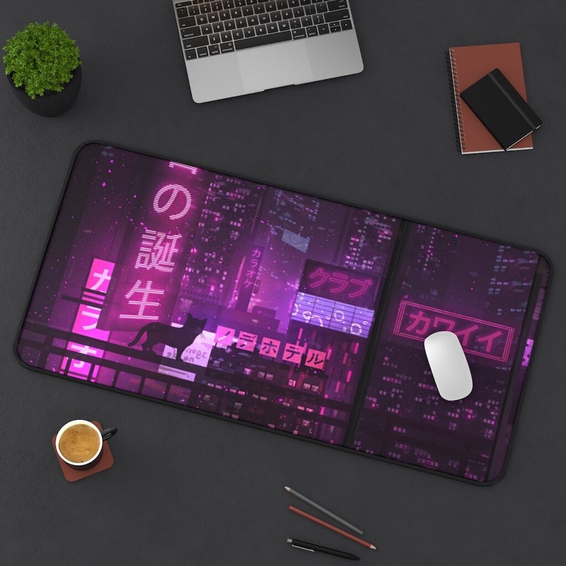 Tokyo Gaming Neon Mauspad Einseitig Gummi Strapazierfähig Neon Design - Hobbyfy