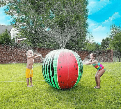 Aufblasbarer Wassersprühball Mit Melonen Design Für Kinder 60cm Wasserspielzeug Für Garten Und Pool - Hobbyfy