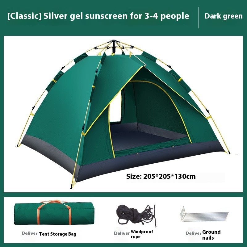 Schneller Aufbau Campingzelt Für 3 Bis 4 Personen - Hobbyfy