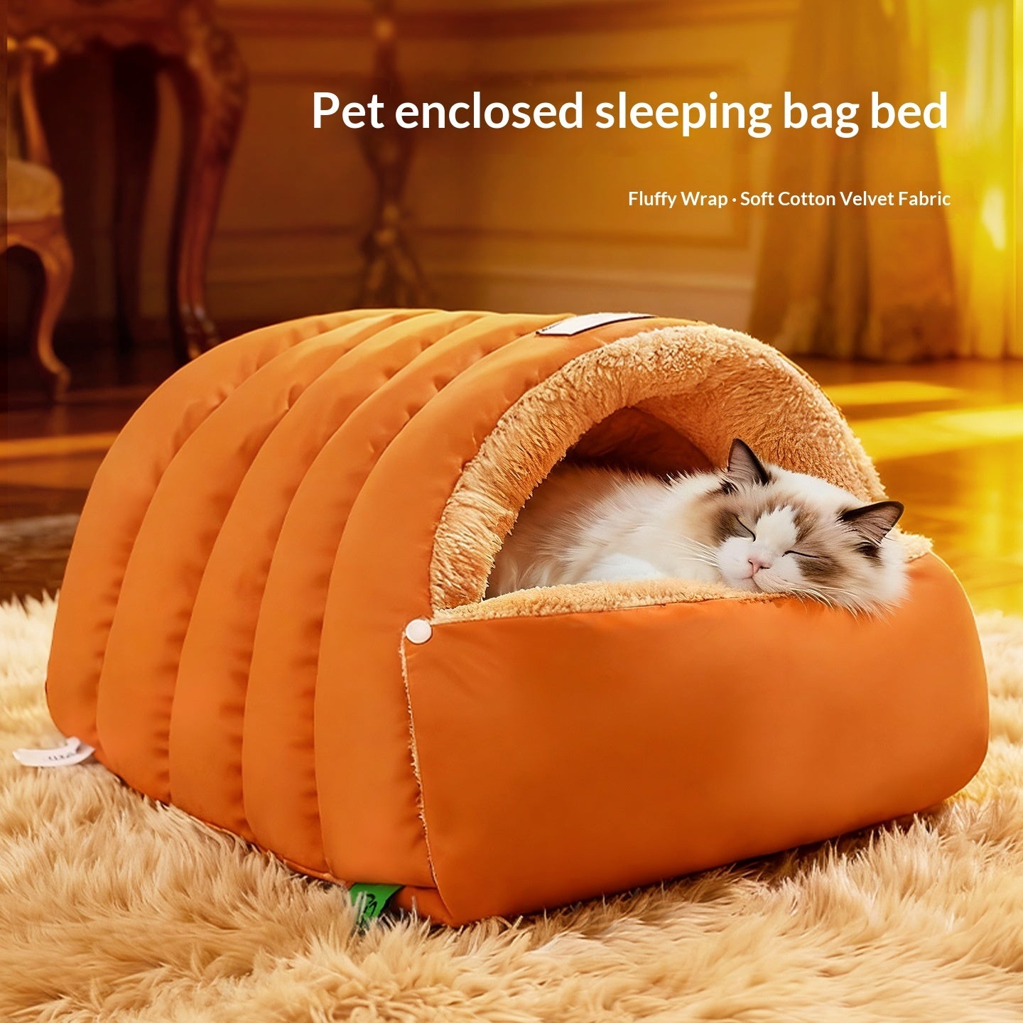 Kuschelig Geschlossener Schlafsack Katzenbett Für Winterwärme - Hobbyfy