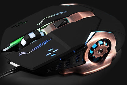 FV-502 Mechanische Kabelgebundene Gaming-Maus Mit RGB 30 Mio Klicks - Hobbyfy