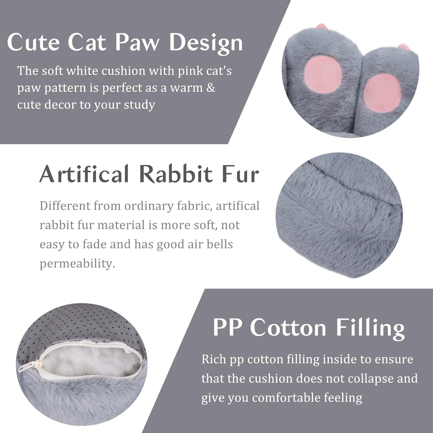 Katzen Pfote Sitzkissen Abnehmbare Schäfchen Plüsch - Hobbyfy