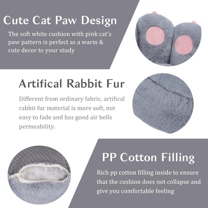 Katzen Pfote Sitzkissen Abnehmbare Schäfchen Plüsch - Hobbyfy