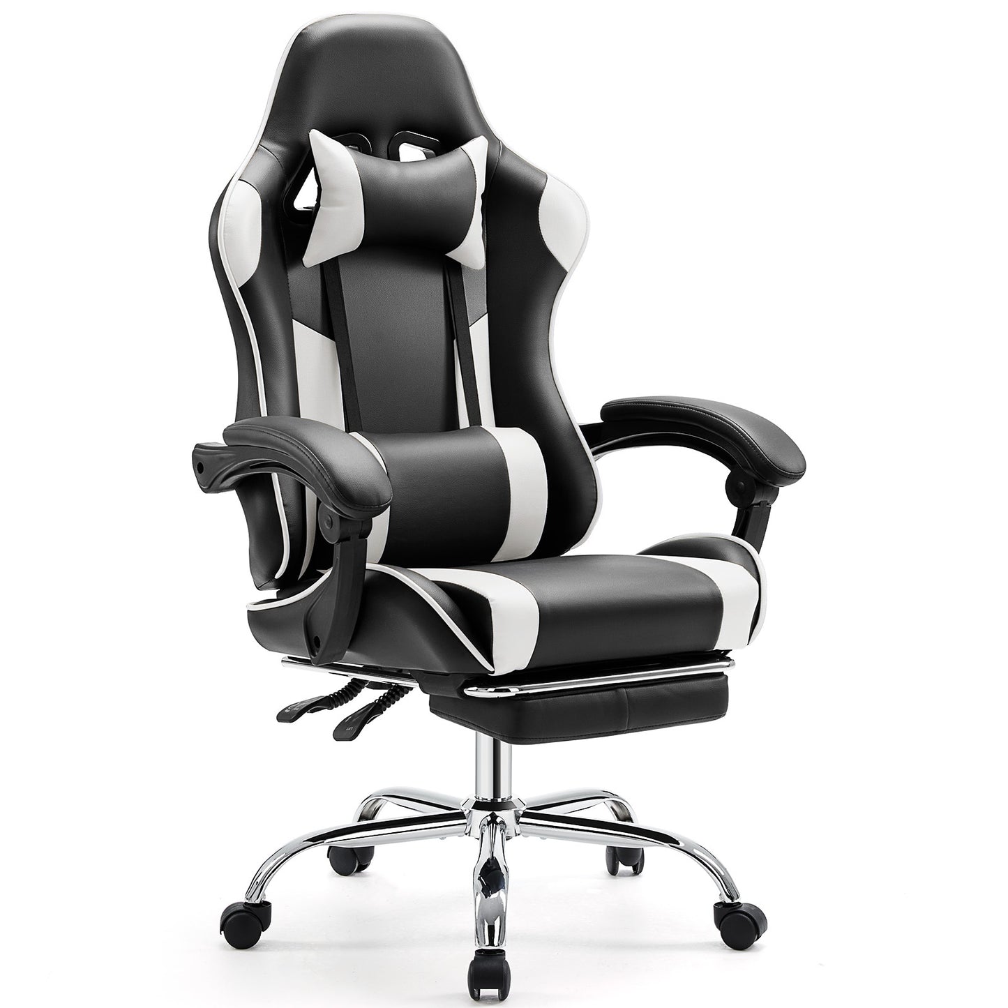 Gaming-Stuhl Mit Fußstütze Und Lendenstütze - Hobbyfy