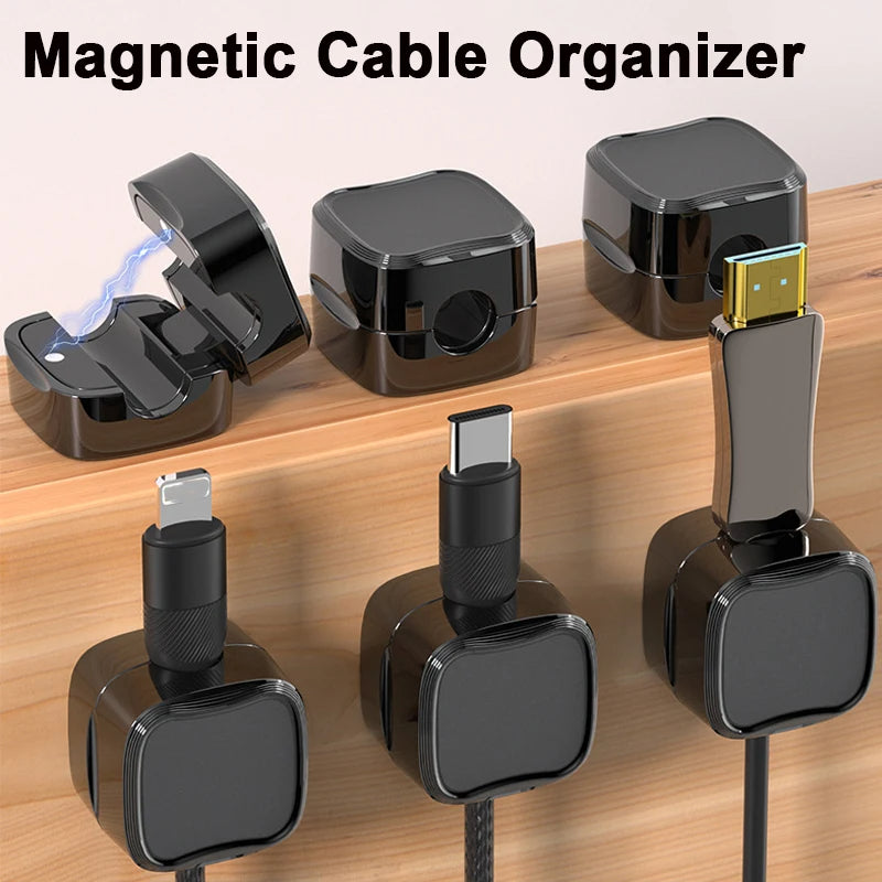 KabelMeister Magnetischer Untertisch Clip Verstellbarer Kabelhalter - Hobbyfy