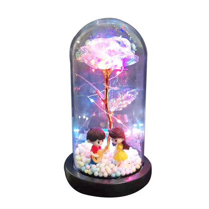 Ewige Rose In Glasflasche Mit Glaskuppel Hochzeitsdeko - Hobbyfy