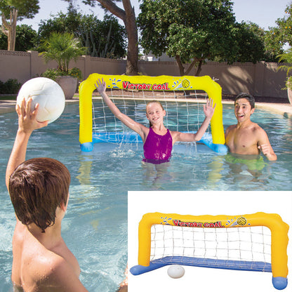 2 In 1 Aufblasbares Poolkorb Spielset Schwimmbad Wasserball Spielring Für Garten Und Außenbereich - Hobbyfy