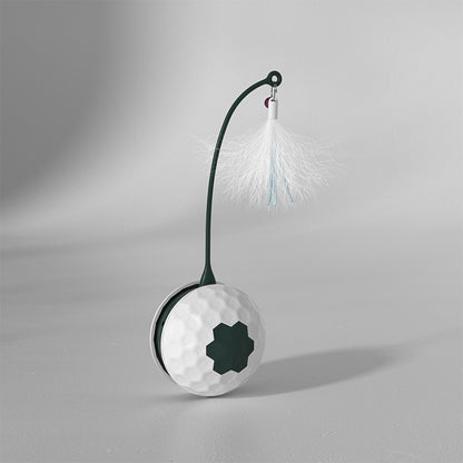 Elektrisches Katzenspielzeug Pendelball Rot Weiß - Hobbyfy