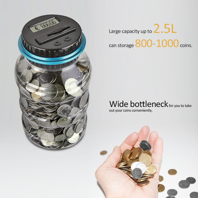 Elektronische Spardose Mit Zählwerk Und Transparentem LCD - Hobbyfy
