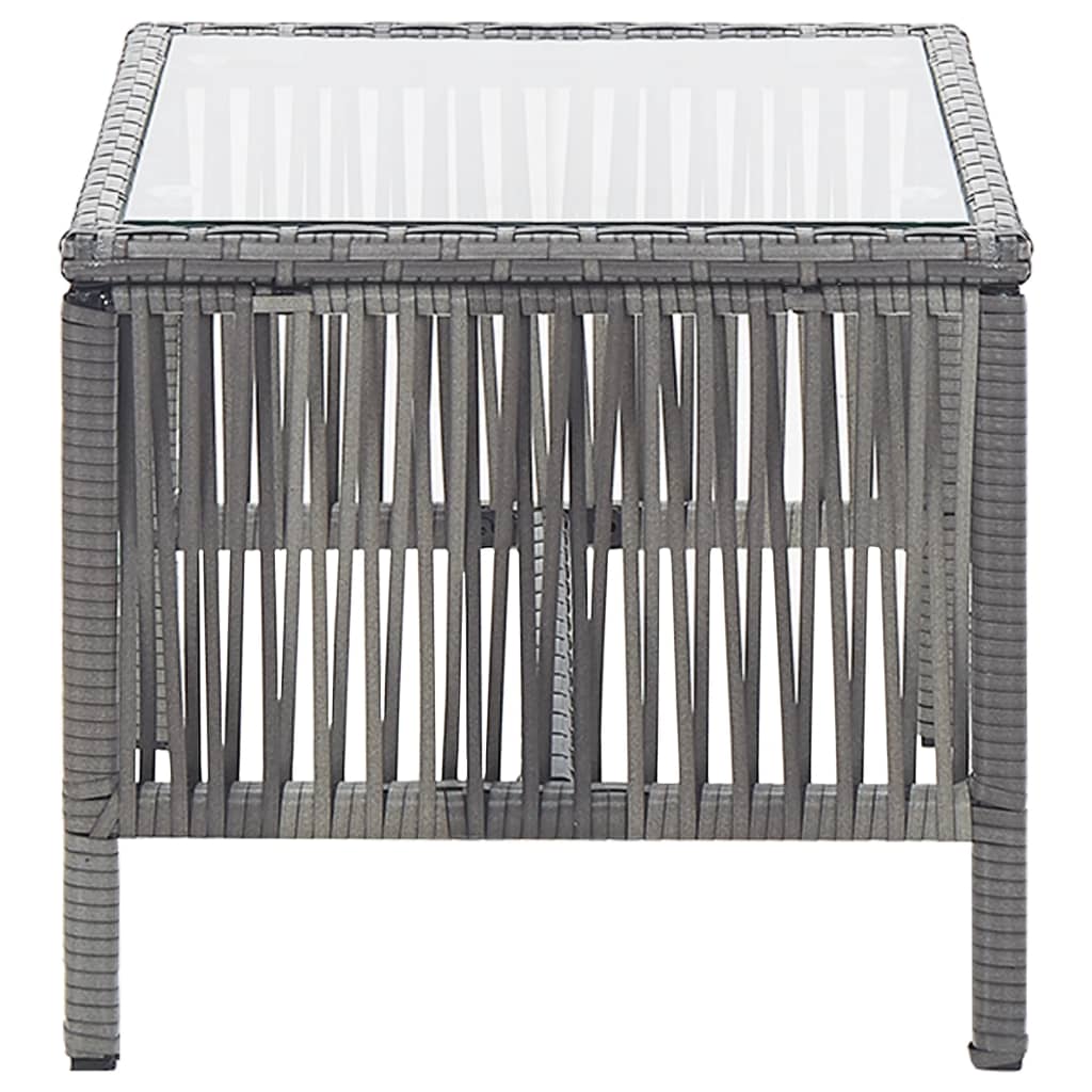 4-Teiliges Gartenlounge-Set Mit Auflagen Aus Poly-Rattan Anthrazit - Hobbyfy