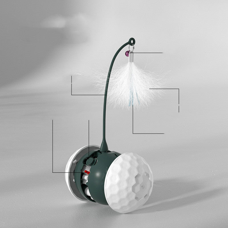 Elektrisches Katzenspielzeug Pendelball Rot Weiß - Hobbyfy