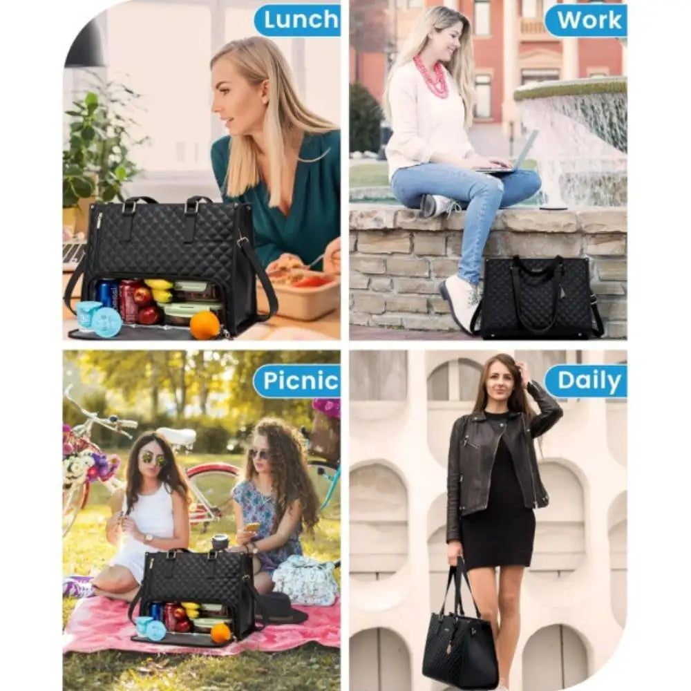 Convenient Commute Lunch Bag Damen Isolierte Kühltasche Auslaufsicher - Hobbyfy
