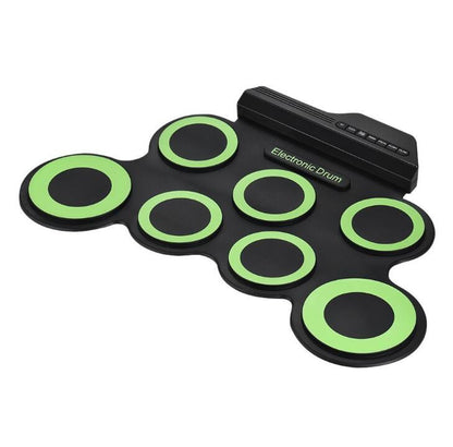 DrumX Tragbares Elektronisches Schlagzeug Realspielgefühl 7 Silikonpads - Hobbyfy